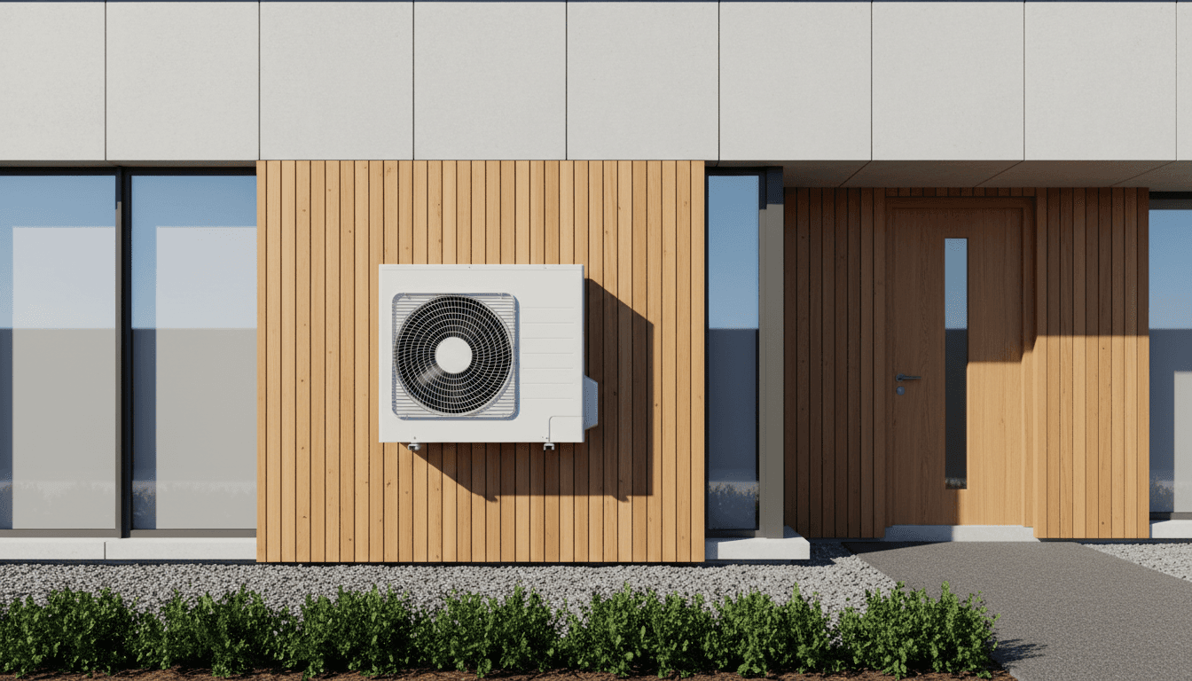 Modern home with clean, professional heat pump system installation in Tasman region